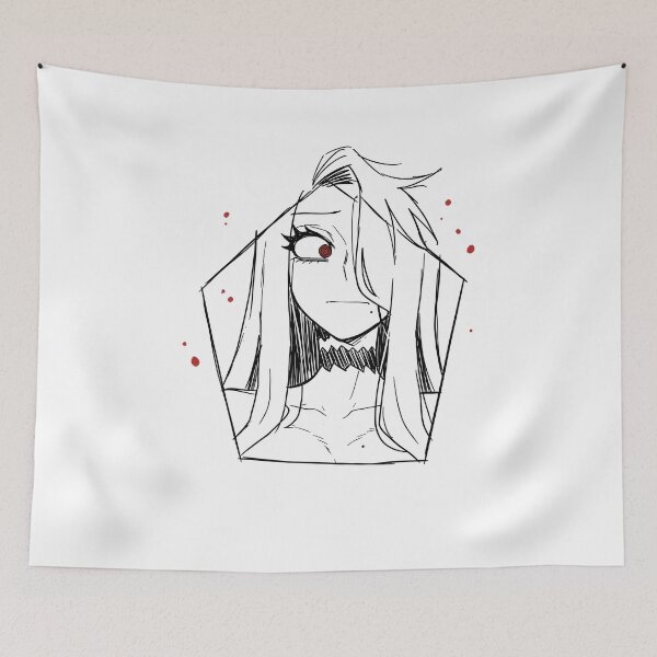 Item preview, Melancholic Goth Girl Sketch Aesthetic Dark Art designed and sold by OH-MY-GOTH.
