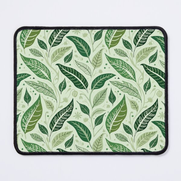Item preview, Enchanted Green Foliage – Whimsical Botanical Leaves Seamless Pattern designed and sold by Mousy17.