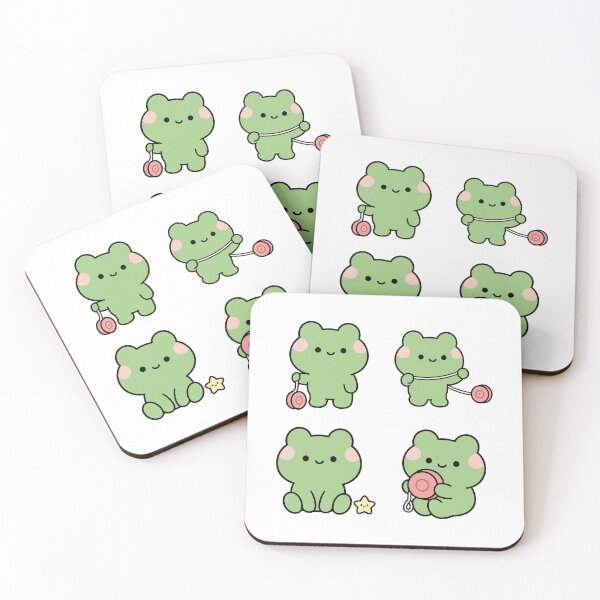 Item preview, Green Frog Headphones Music – Cute Kawaii Cartoon designed and sold by Moffyuniverse.