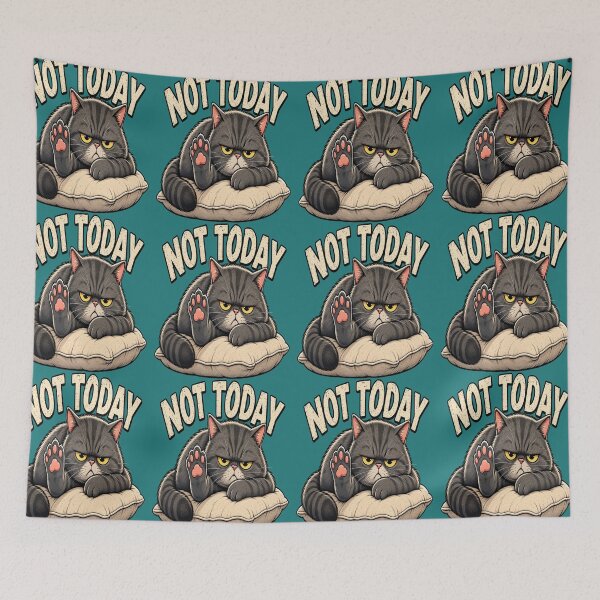 Item preview, Today Funny Exhausted Cat designed and sold by HMMarketART.