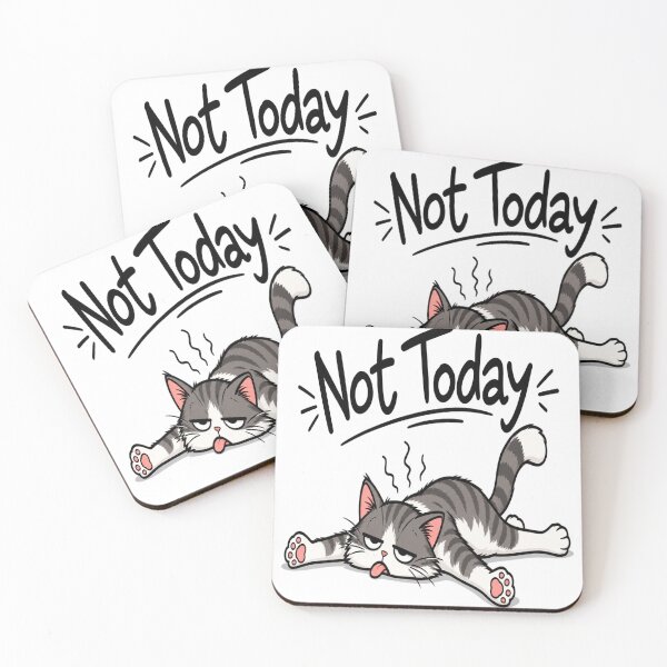 Item preview, Not Today Funny Exhausted Cat designed and sold by HMMarketART.