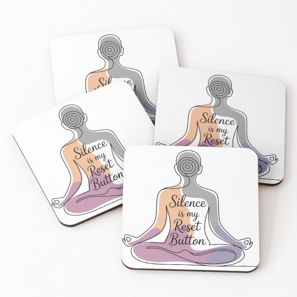 Item preview, Silence Is My Reset Button Figure for Yoga and Meditation Lovers designed and sold by 108stillness.
