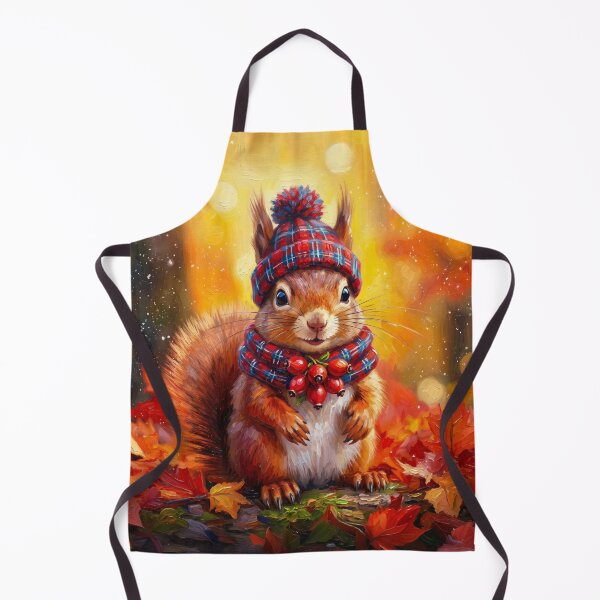 Item preview, Cute Cottagecore Autumn Red Squirrel with Rosehips Illustration designed and sold by Englandbear.
