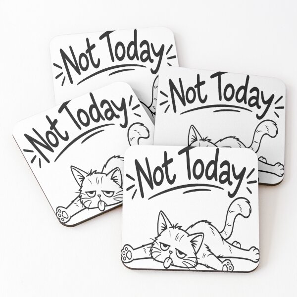 Item preview,  Not Today Funny Exhausted Cat designed and sold by HMMarketART.