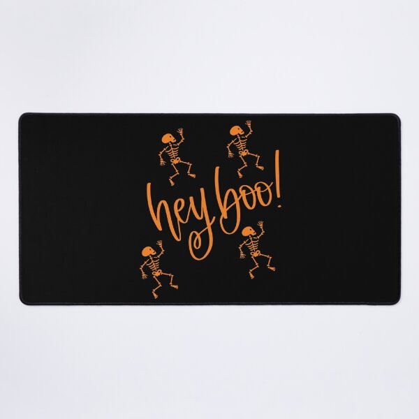 Item preview, Hey Boo Halloween Party Skeleton Print (Orange) designed and sold by ToluaPrints.