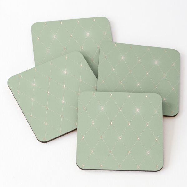 Item preview, Elegant Diamond Pattern in Matcha Green and Gold designed and sold by Pattique.