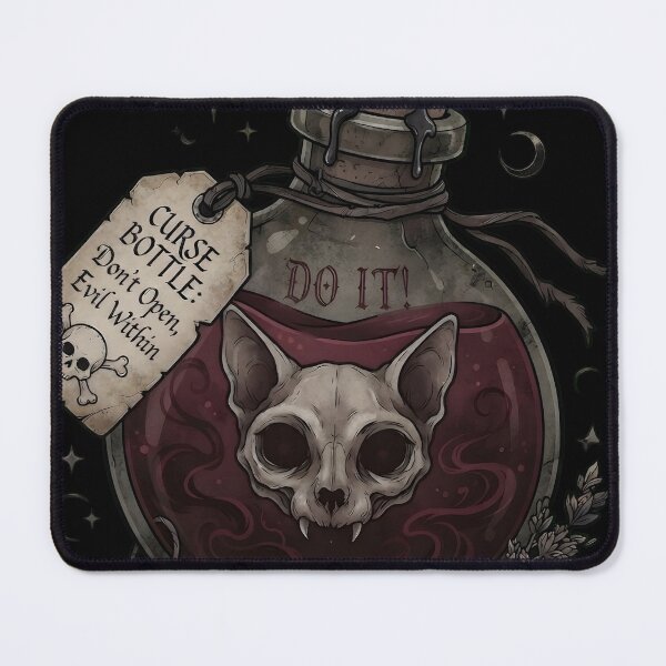 Item preview, Curse Bottle Cat Skull Alchemy Dark Art designed and sold by OH-MY-GOTH.