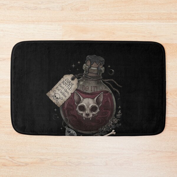 Item preview, Curse Bottle Cat Skull Alchemy Dark Art designed and sold by OH-MY-GOTH.