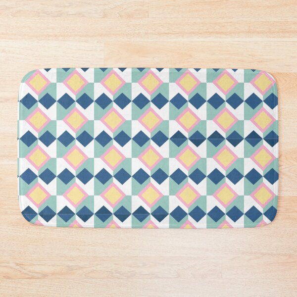 Item preview, Pastels and Navy 3D Diamond Grid designed and sold by Sasitee.
