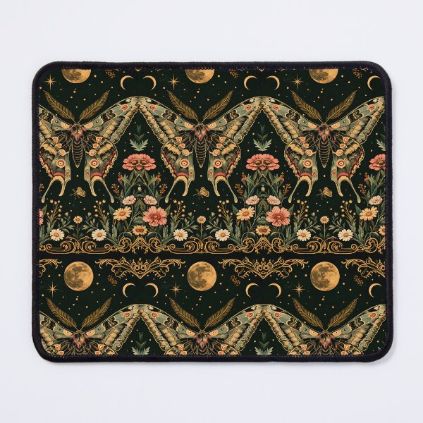 Item preview, Celestial Moon Moth Floral Print | Mystical Botanical Gothic Design designed and sold by flowerpower999.