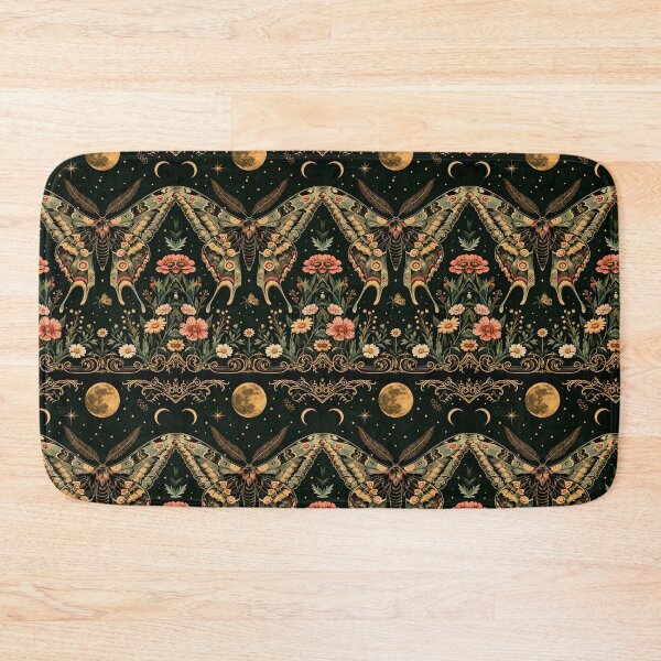 Item preview, Celestial Moon Moth Floral Print | Mystical Botanical Gothic Design designed and sold by flowerpower999.