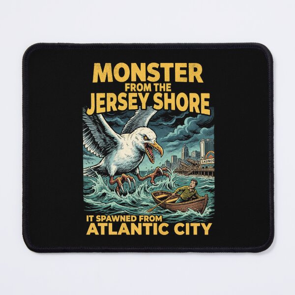 Item preview, Monster From the Jersey Shore Seagull Vintage Horror Atlantic City designed and sold by Milasneeze.