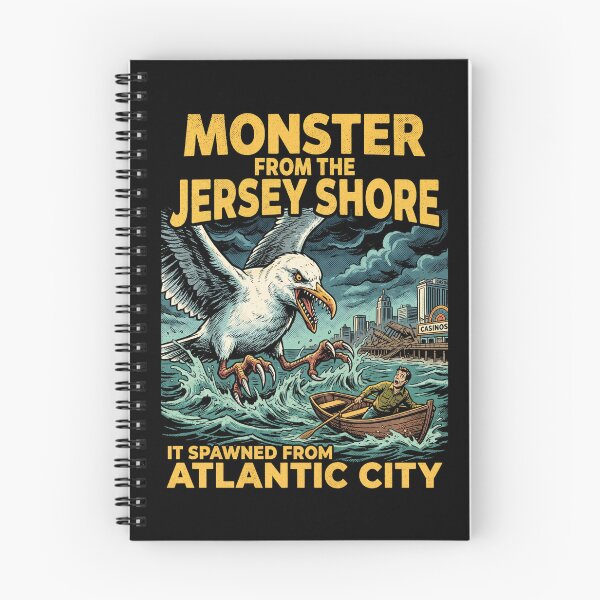 Item preview, Monster From the Jersey Shore Seagull Vintage Horror Atlantic City  designed and sold by Milasneeze.