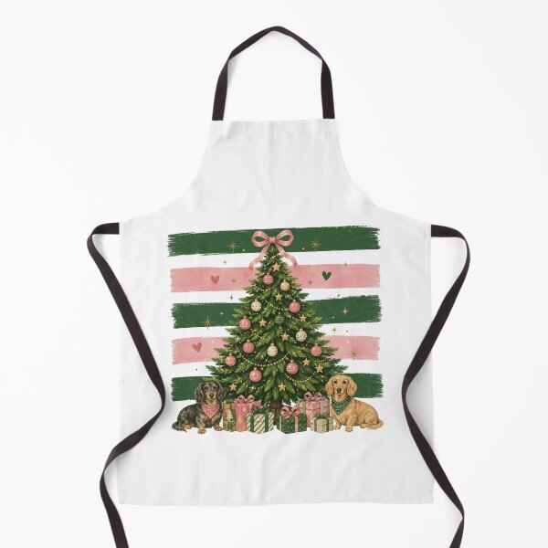 Item preview, Christmas Dachshund Coquette Striped Tree, Vintage Xmas Dog Mom Wiener Dog Gift designed and sold by Quiajia.
