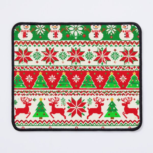 Item preview, Ugly Santa Christmas Pattern | Retro Nostalgic Holiday Design designed and sold by flowerpower999.