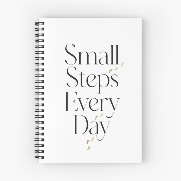 Item preview, Small Steps Every Day Inspirational Typography Quote designed and sold by Inka Moon Design.