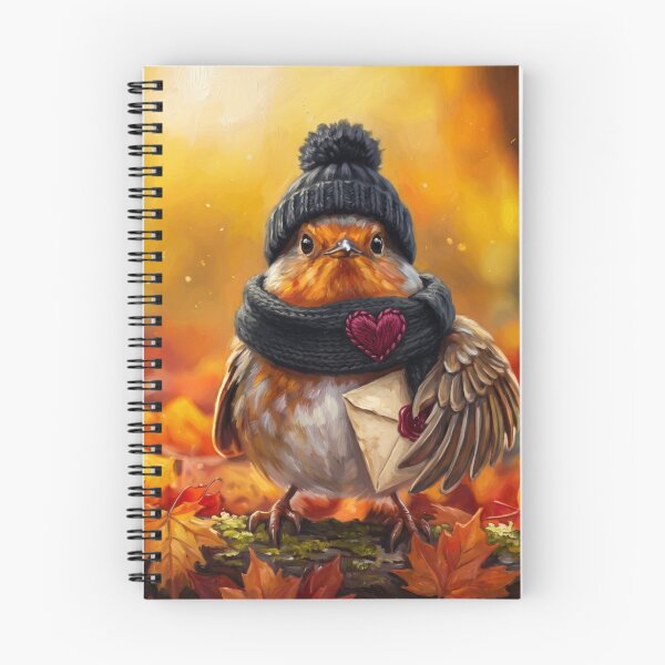 Item preview, Cute Cottagecore Autumn Robin with Love Letter Illustration designed and sold by Englandbear.