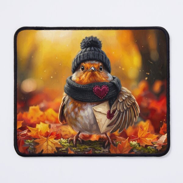 Item preview, Cute Cottagecore Autumn Robin with Love Letter Illustration designed and sold by Englandbear.