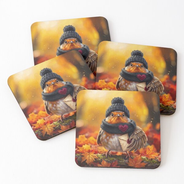 Item preview, Cute Cottagecore Autumn Robin with Love Letter Illustration designed and sold by Englandbear.