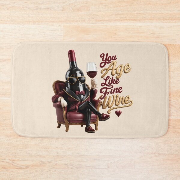 Item preview, "You Age Like Fine Wine" | Fine Wine Bottle Birthday Pun designed and sold by Moons Studio.
