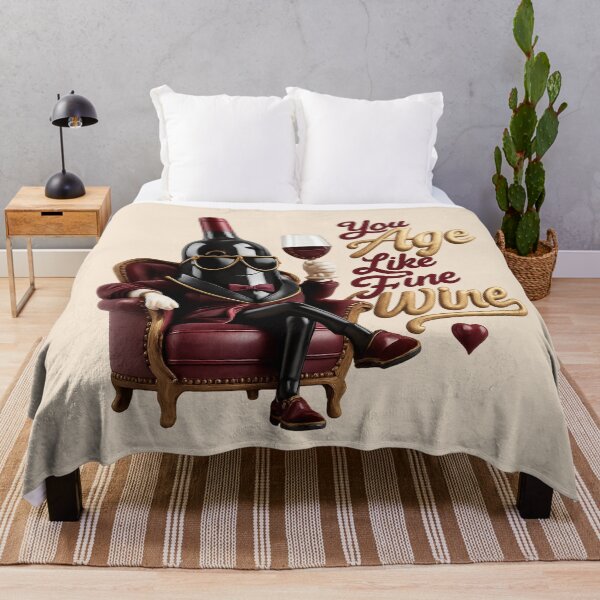 Item preview, "You Age Like Fine Wine" | Fine Wine Bottle Birthday Pun designed and sold by Moons Studio.