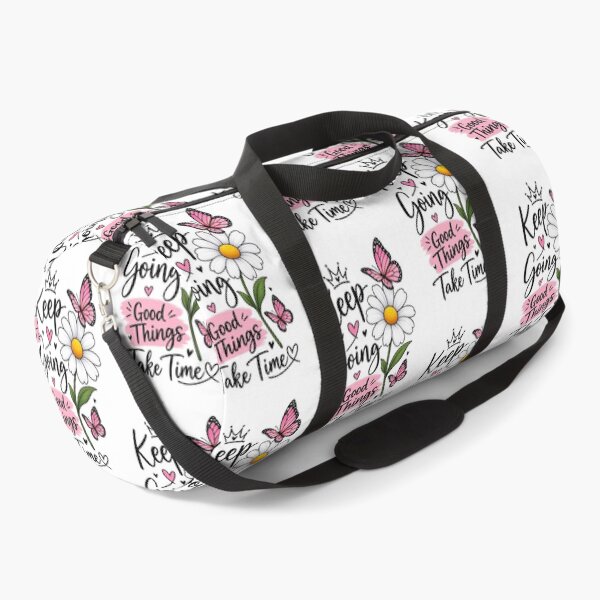 Item preview, Keep Going Good Things Take Time – Cute Daisy & Butterfly Motivational Design designed and sold by Ishratparween11.