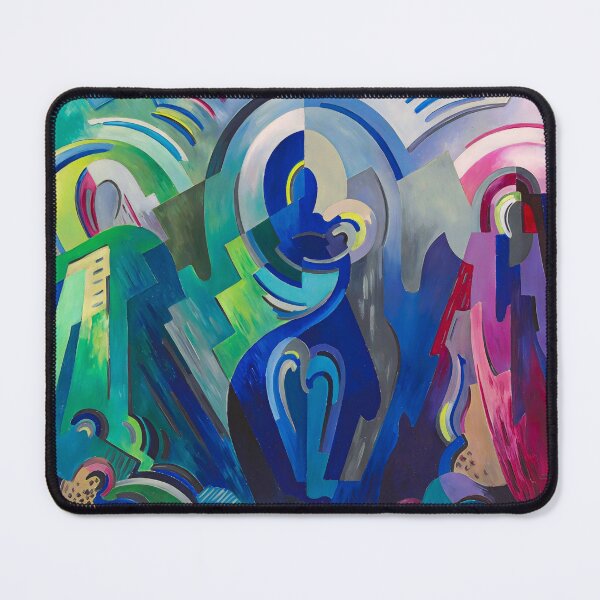 Item preview, The Virgin of Éire abstract geometric modern art portrait painting by Mainie Jellett designed and sold by Jéanpaul Ferro.