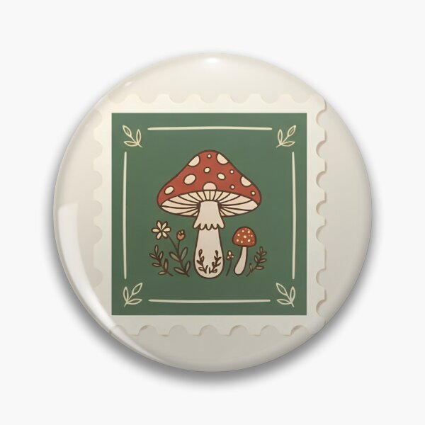 Item preview, Vintage Mushroom Postage Stamp Green Aesthetic designed and sold by ITCHAWAWAA.