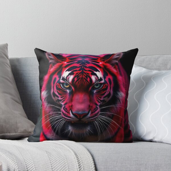 Item preview, Crimson Red Tiger – Intense Scarlet Tiger Portrait designed and sold by MFMart.