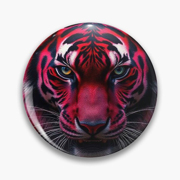 Item preview, Crimson Red Tiger – Intense Scarlet Tiger Portrait designed and sold by MFMart.