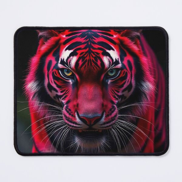 Item preview, Crimson Red Tiger – Intense Scarlet Tiger Portrait designed and sold by MFMart.