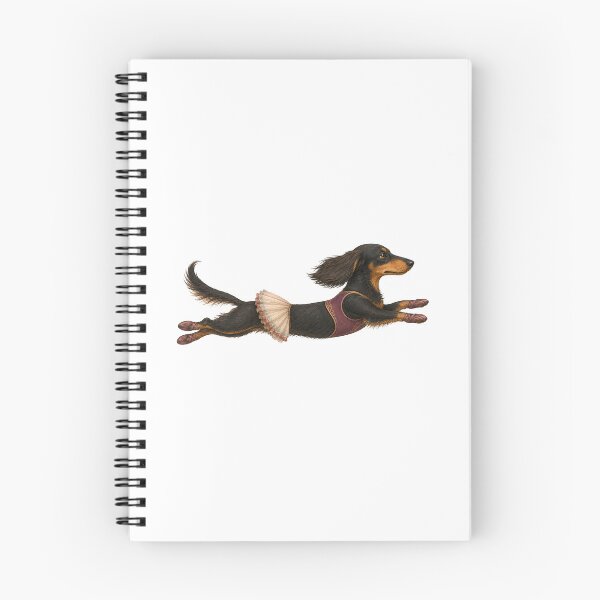 Item preview, Long-Haired Dachshund Ballerina in Flight designed and sold by LazyPaw Design.