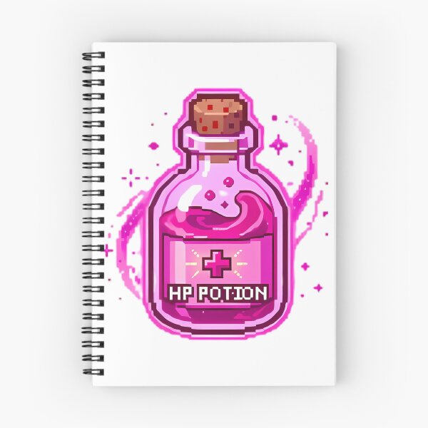 Item preview, Pixel Art HP Health Potion Bottle Illustration designed and sold by GTFullShop.