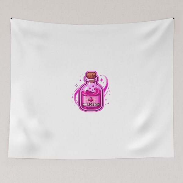 Item preview, Pixel Art HP Health Potion Bottle Illustration designed and sold by GTFullShop.