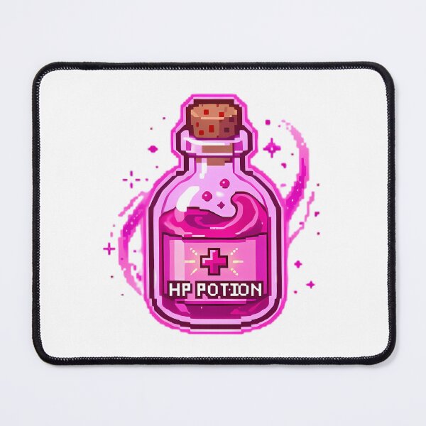 Item preview, Pixel Art HP Health Potion Bottle Illustration designed and sold by GTFullShop.