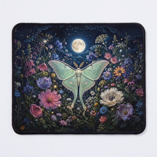 Item preview, Midnight Garden – Celestial Luna Moth and Moon designed and sold by Ray's Photos & Art.