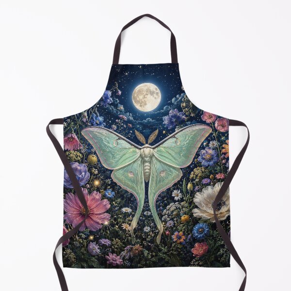 Item preview, Midnight Garden – Celestial Luna Moth and Moon designed and sold by Ray's Photos & Art.