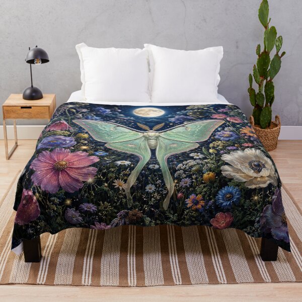 Item preview, Midnight Garden – Celestial Luna Moth and Moon designed and sold by Ray's Photos & Art.