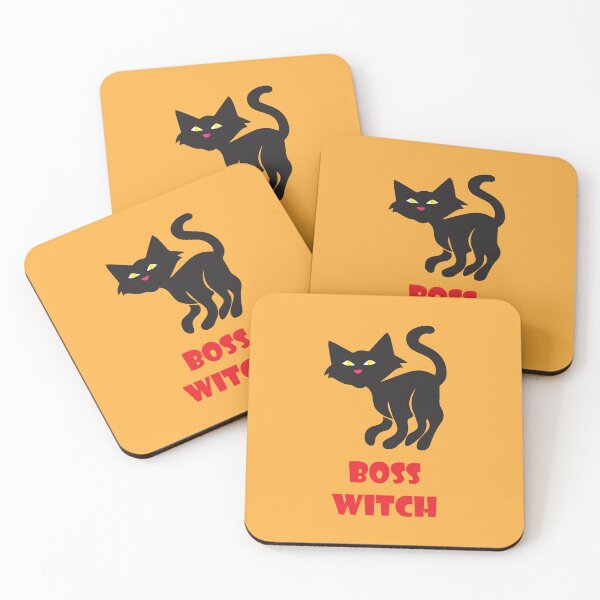 Item preview, Boss Witch - Funny Halloween Black Cat designed and sold by ToluaPrints.