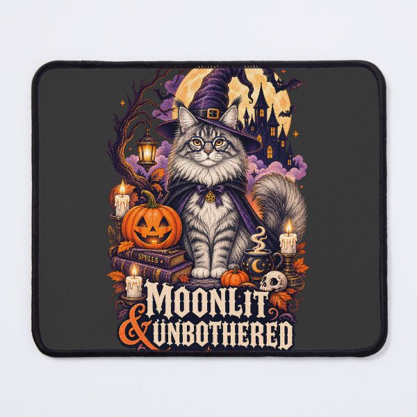Item preview, Halloween Moonlit And Unbothered Gothic Cat Design designed and sold by PinnyPxStudio.