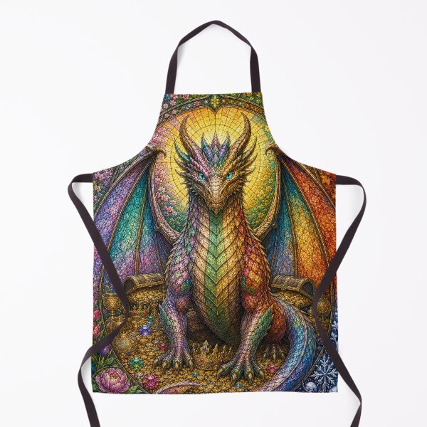 Item preview, The Guardian Dragon of the Four Seasons – Eternal Treasure in Stained Glass designed and sold by Pixel Otaku Gallery.