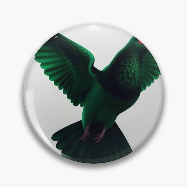 Item preview, Emerald Green Dove – Mystical Flying Bird with Red Eye designed and sold by MFMart.