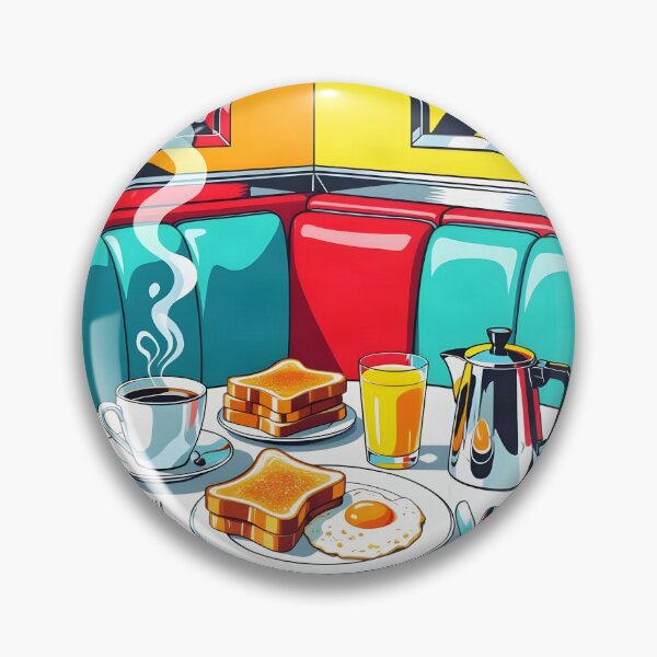Item preview, Breakfast at the Diner – Retro Pop Art Morning designed and sold by LSVart.