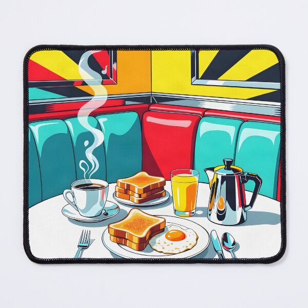 Item preview, Breakfast at the Diner – Retro Pop Art Morning designed and sold by LSVart.