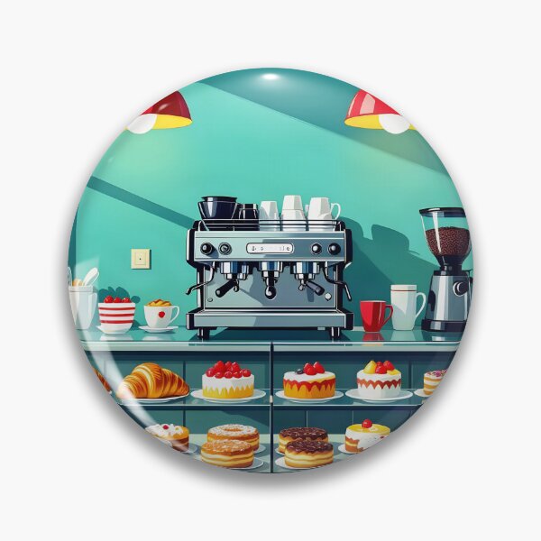 Item preview, Café Pastry Counter – Colourful Pop Art Poster designed and sold by LSVart.