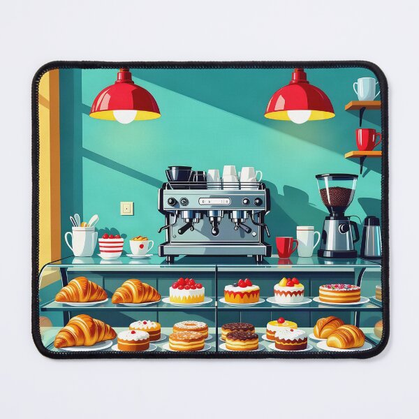 Item preview, Café Pastry Counter – Colourful Pop Art Poster designed and sold by LSVart.