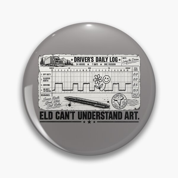 Item preview, Driver's Daily Log - Living The Dream Trucker Logbook Art designed and sold by NomadForge.