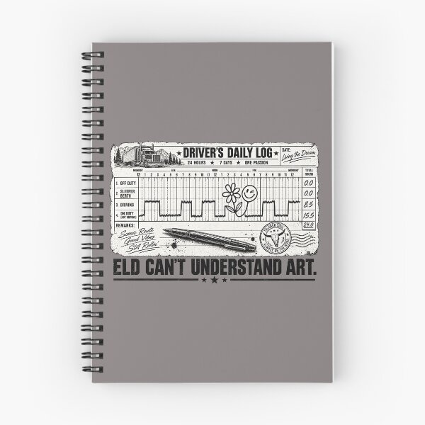 Item preview, Driver's Daily Log - Living The Dream Trucker Logbook Art designed and sold by NomadForge.