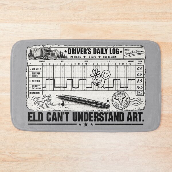 Item preview, Driver's Daily Log - Living The Dream Trucker Logbook Art designed and sold by NomadForge.
