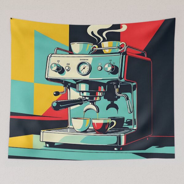 Item preview, Espresso Machine – Retro Pop Art Coffee Poster designed and sold by LSVart.